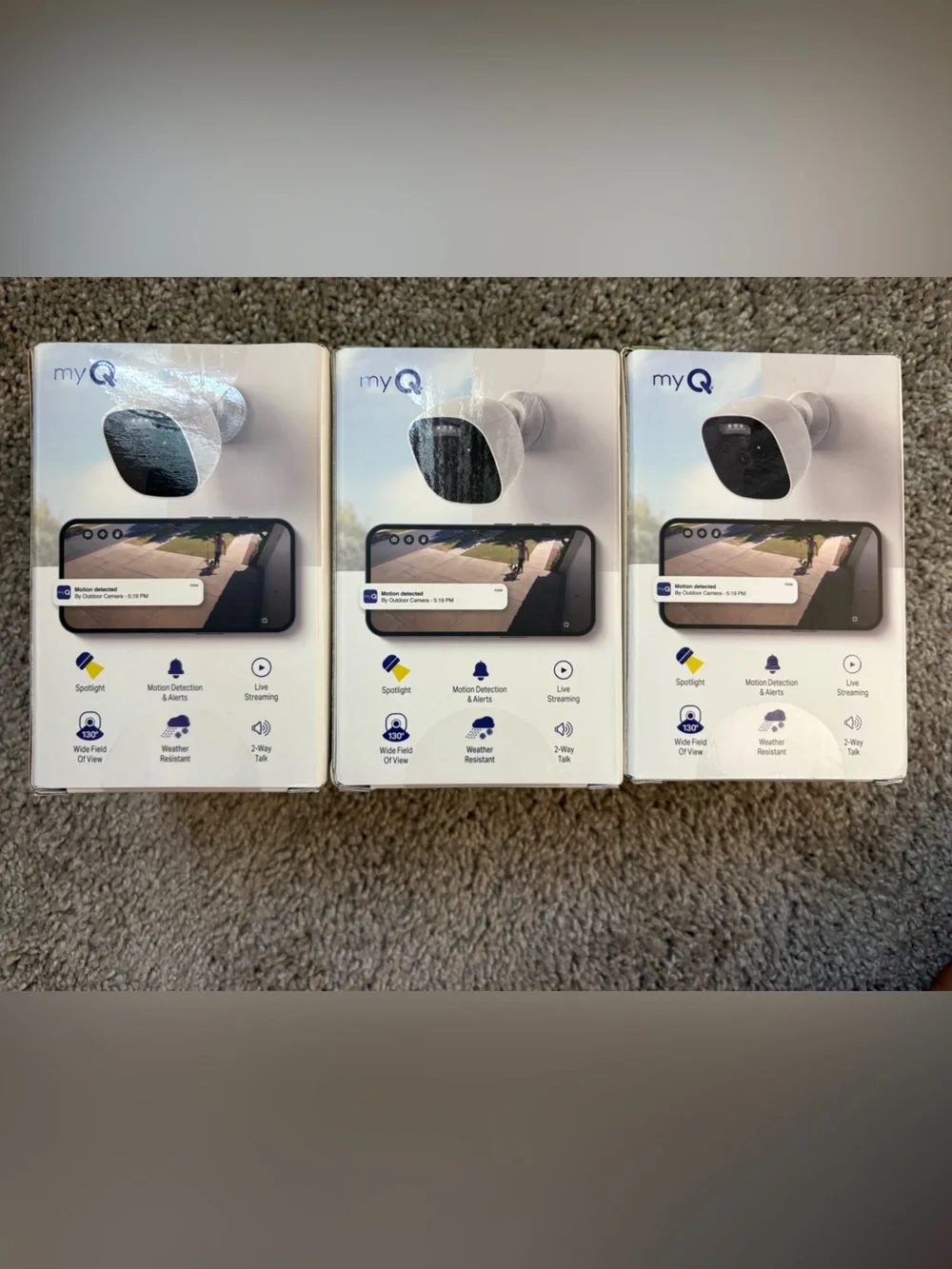 Outdoor Security Camera - White (3-Pack)